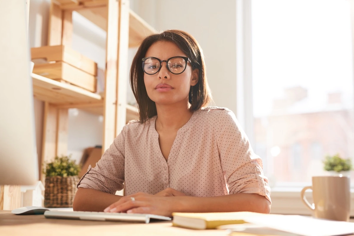 Student at a desk